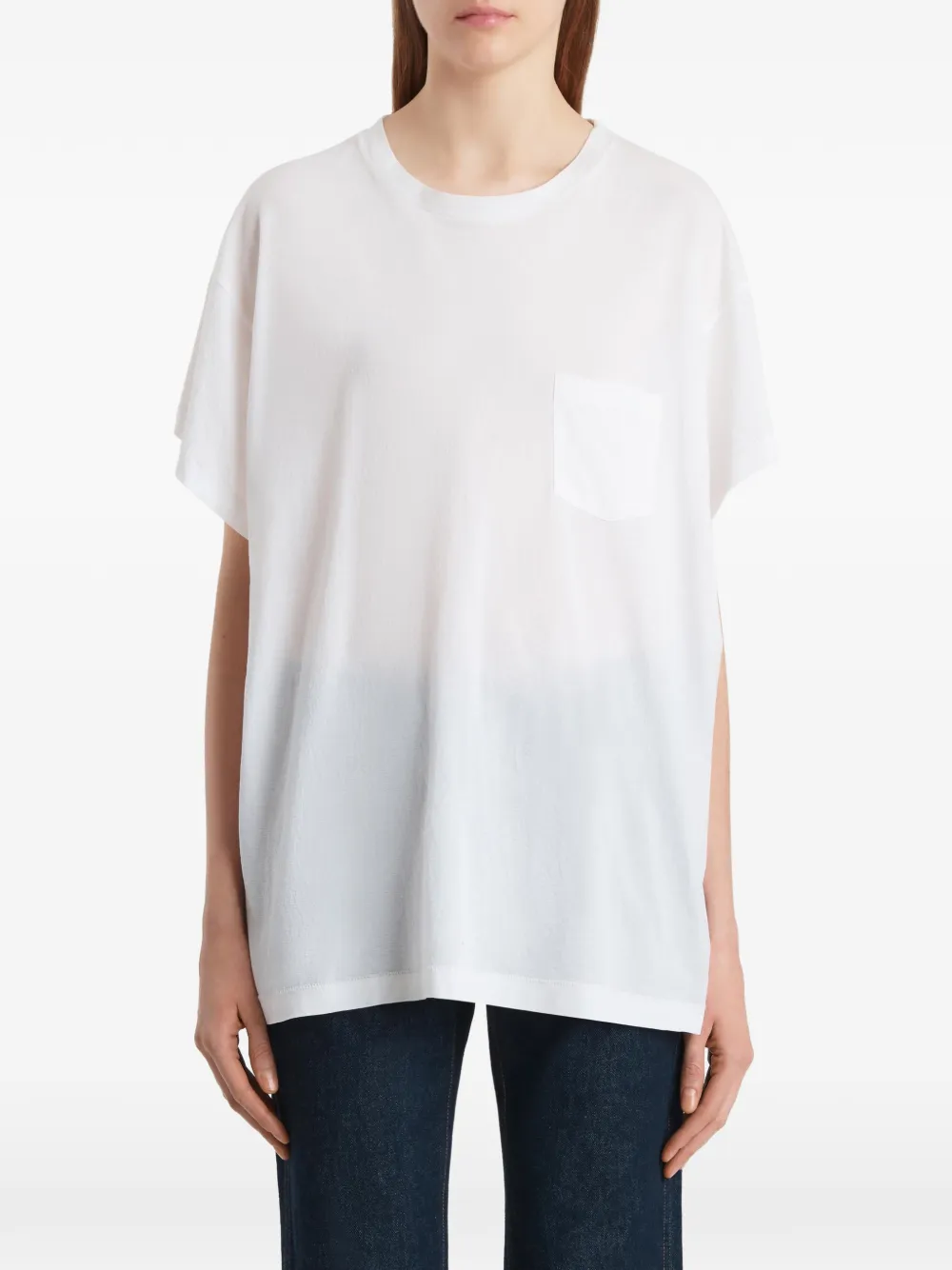 KHAITE T-shirt met ronde hals Wit