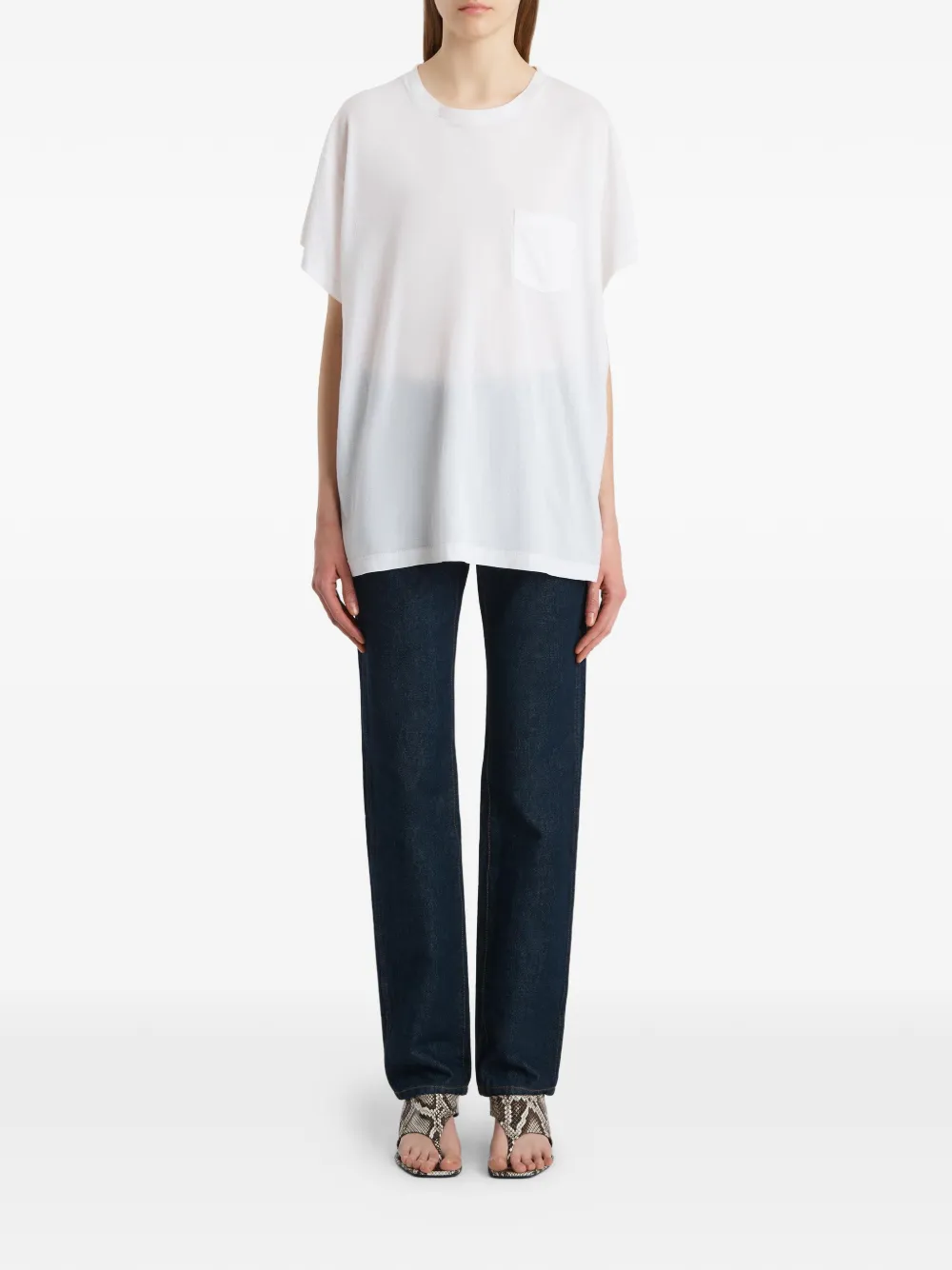 KHAITE T-shirt met ronde hals Wit