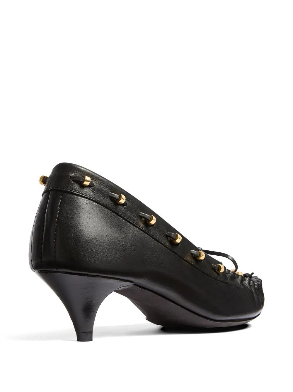KHAITE Leren pumps met ronde neus Zwart