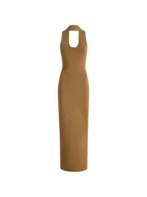 knee length dresses for ladies Halter Maxi Dress