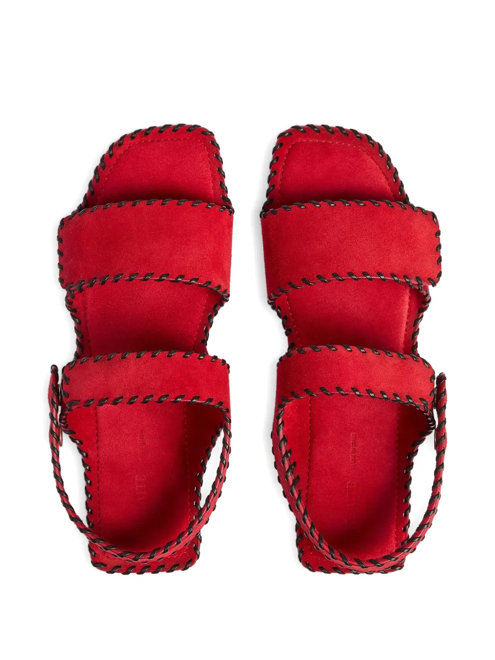 KHAITE Leren sandalen Rood