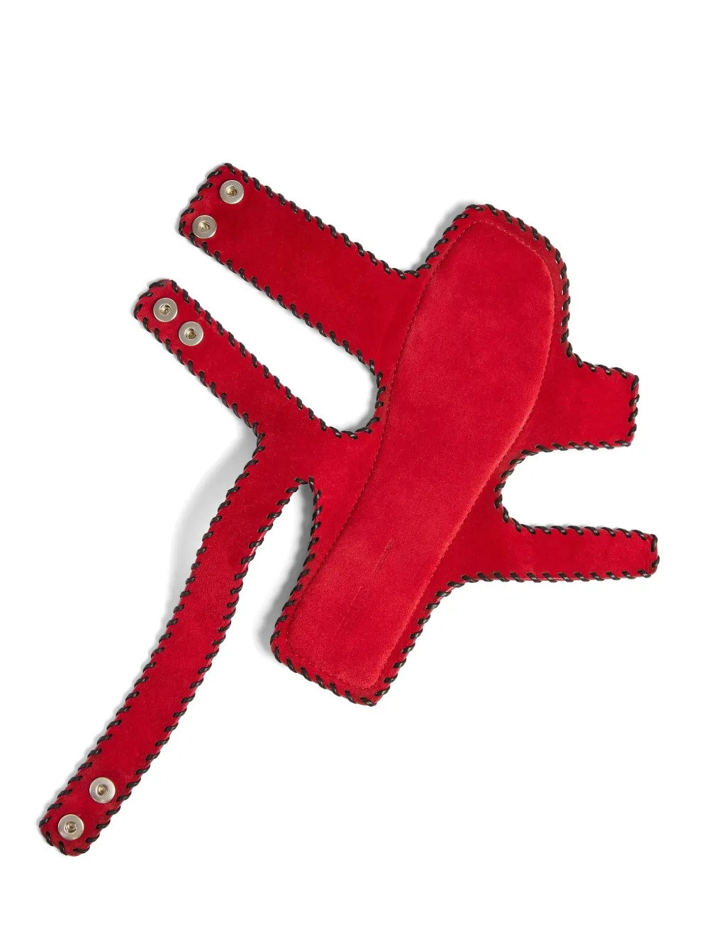 KHAITE Leren sandalen Rood