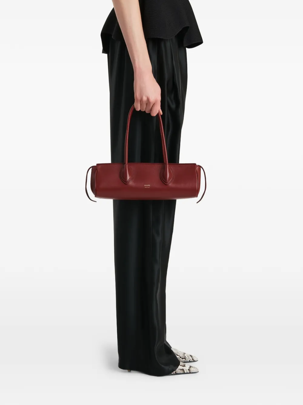 KHAITE Schoudertas met logopatroon Rood