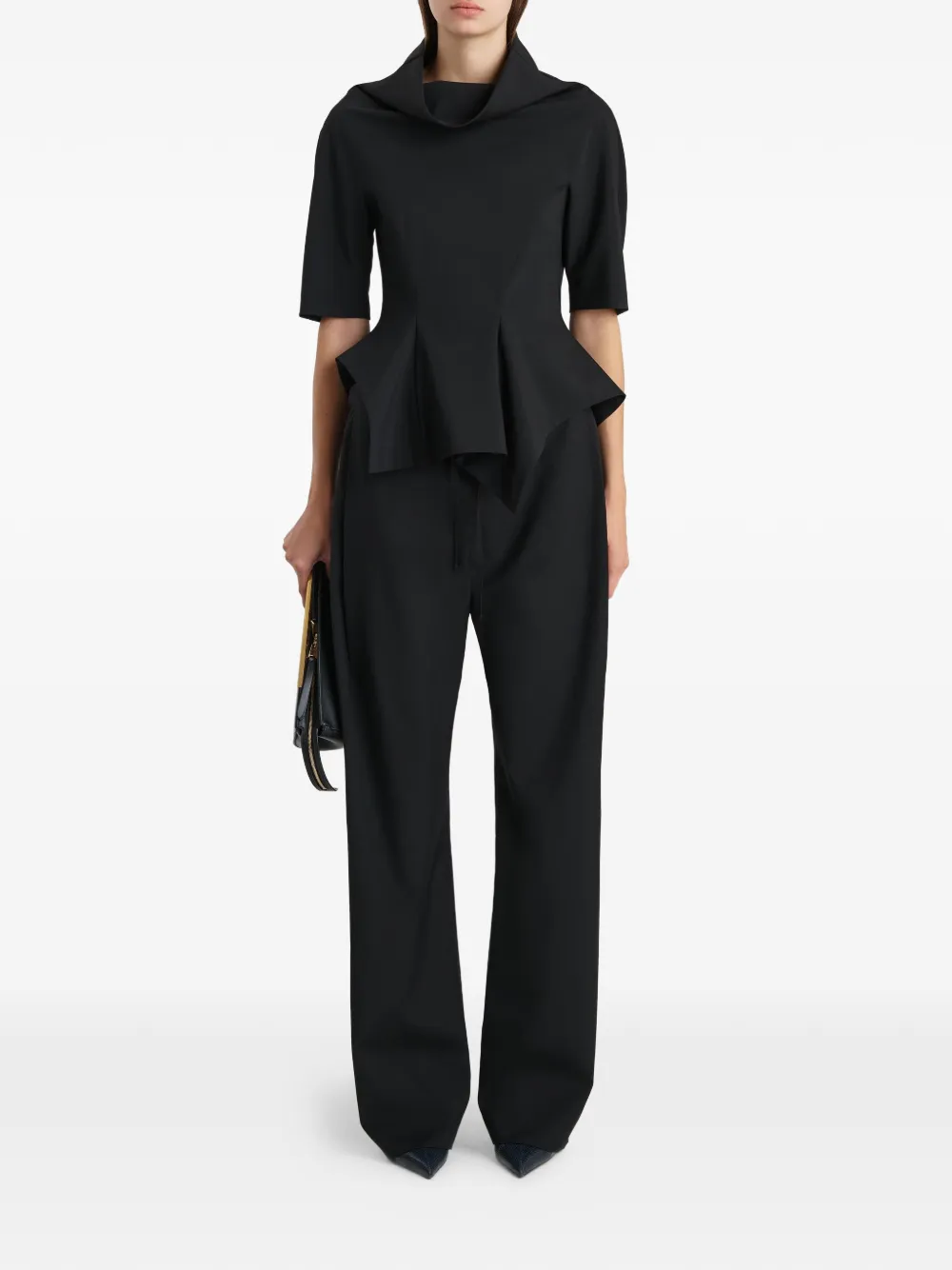 KHAITE Rohen broek Zwart