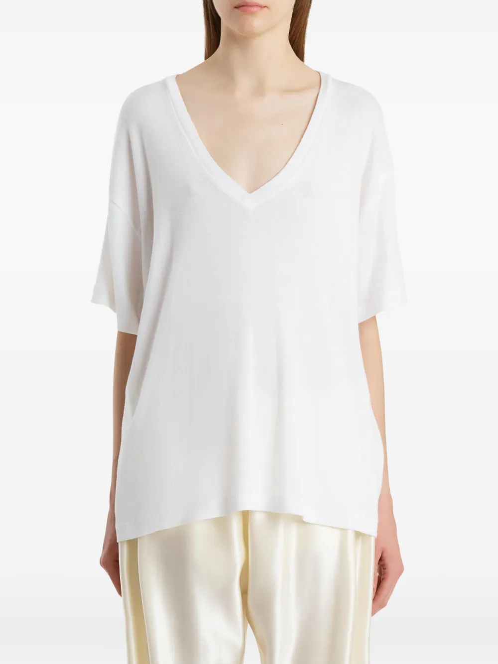 KHAITE Linda T-shirt Wit