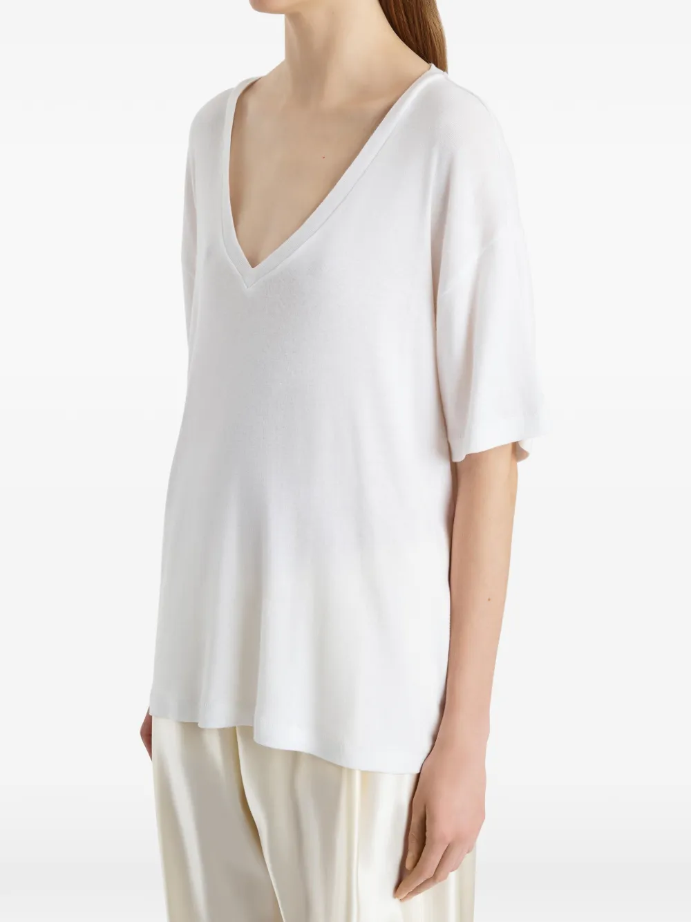 KHAITE Linda T-shirt Wit