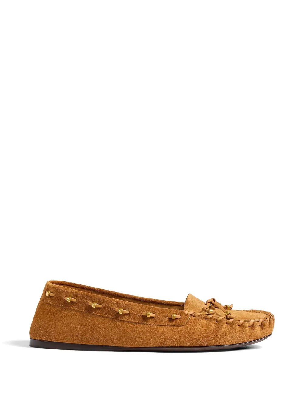 KHAITE Leren loafers Bruin