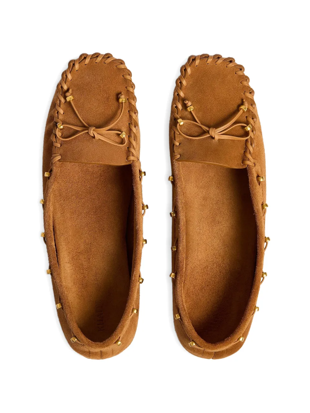 KHAITE Leren loafers Bruin