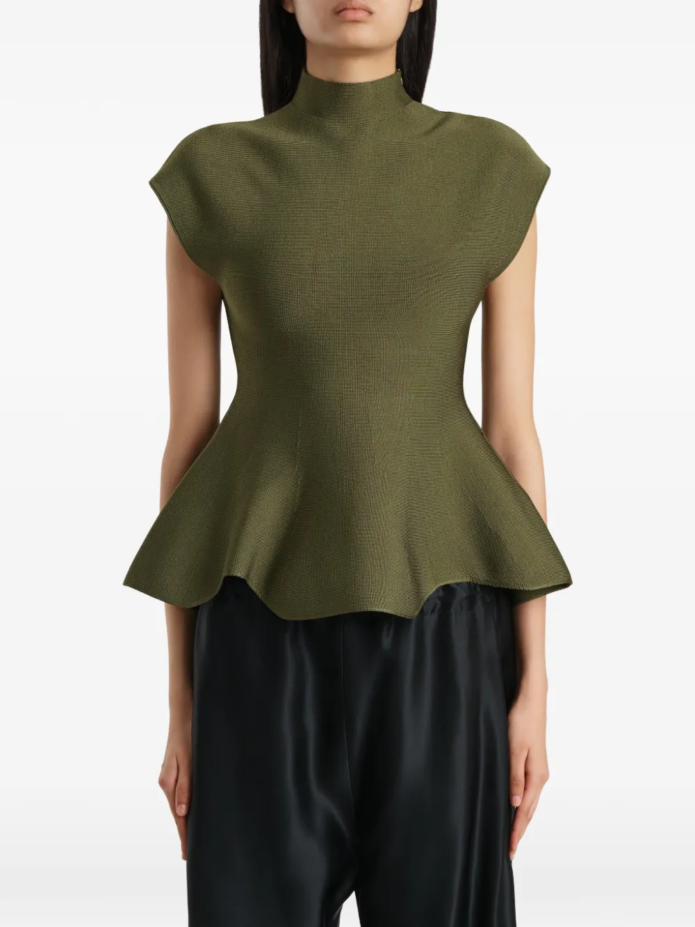  Khaite Top De Punto Andra - Verde 