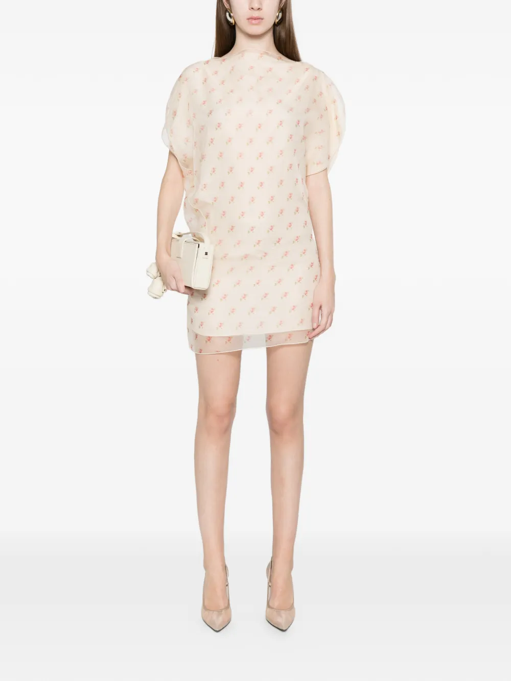 KHAITE Jurk met korte mouwen Beige