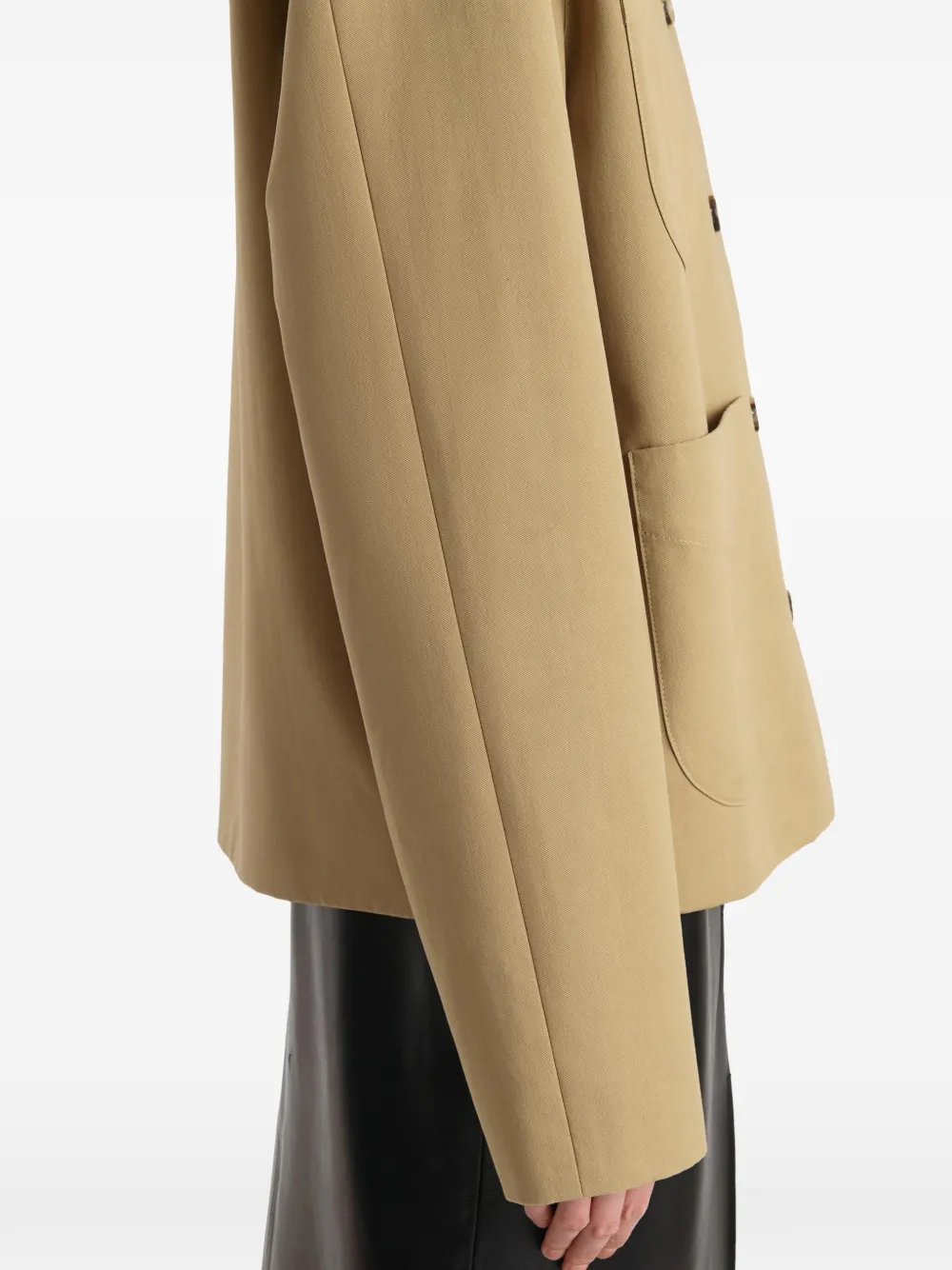 KHAITE Wyatt jack met zakken Beige
