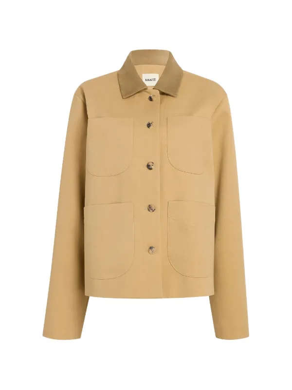 Khaite Wyatt Pockets Front Jacket in Neutrals