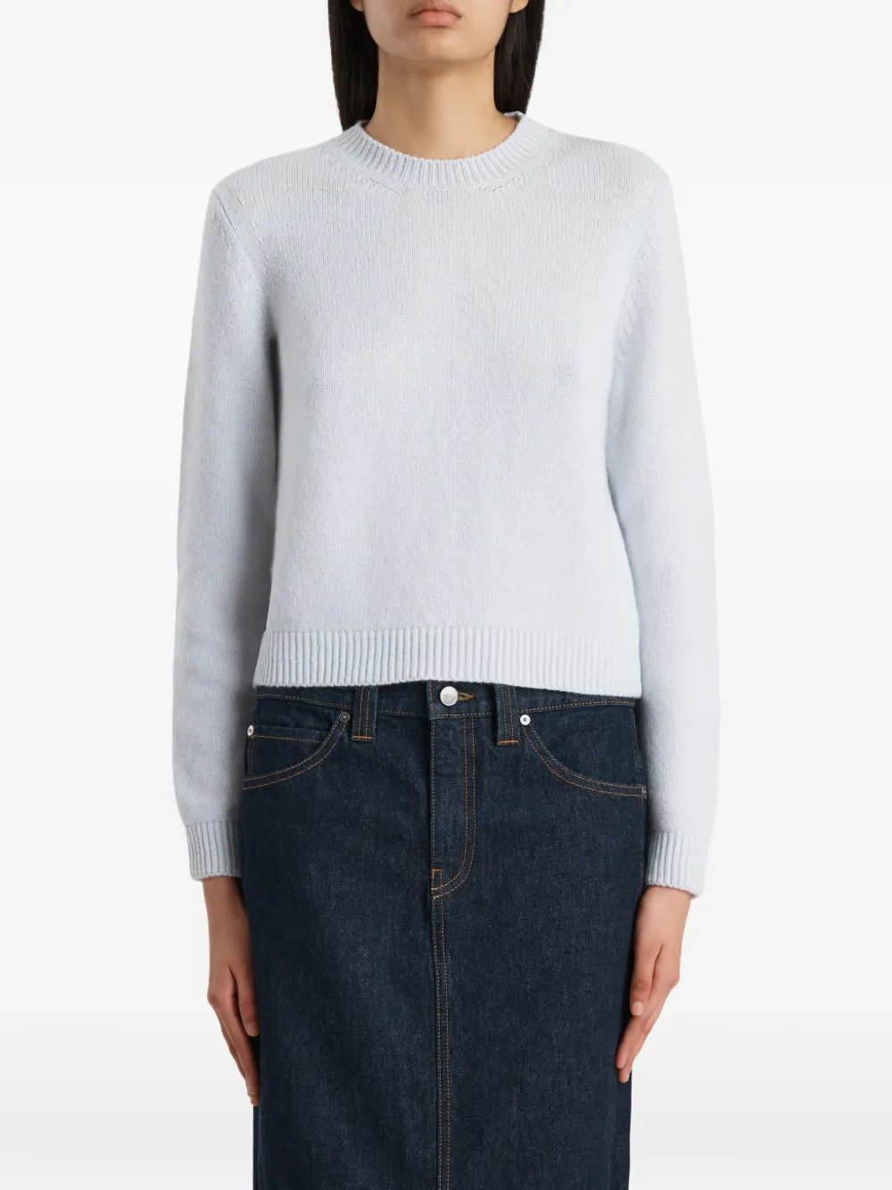 KHAITE Leta trui met ronde hals Blauw