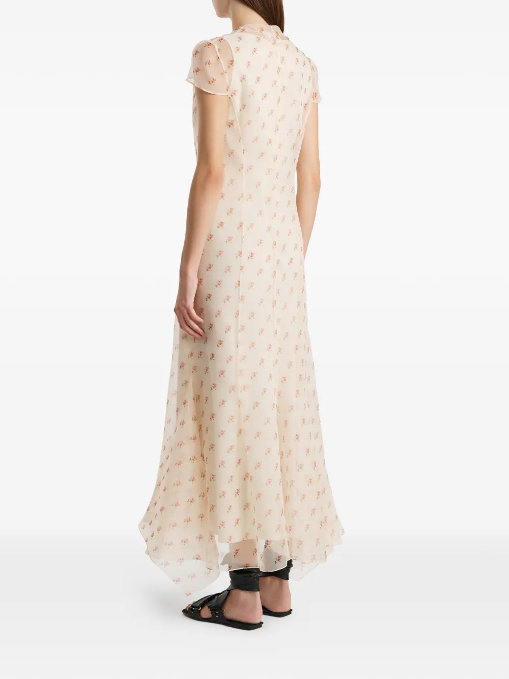KHAITE Jurk met V-hals Beige