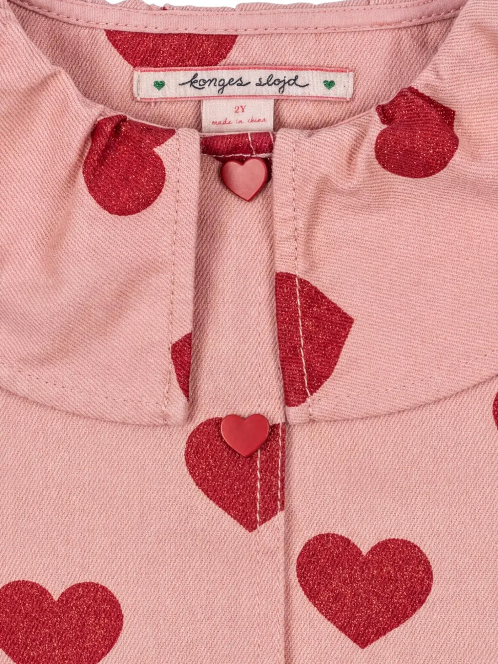Konges Sløjd heart-print jacket - Rosa
