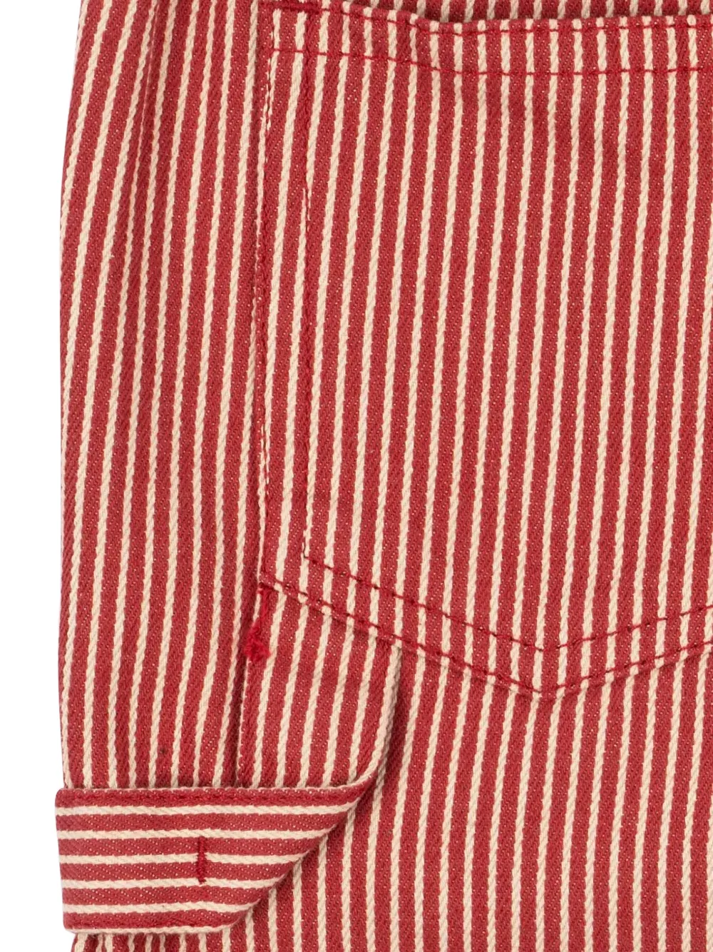 Konges Sløjd Gestreepte cropped broek Rood