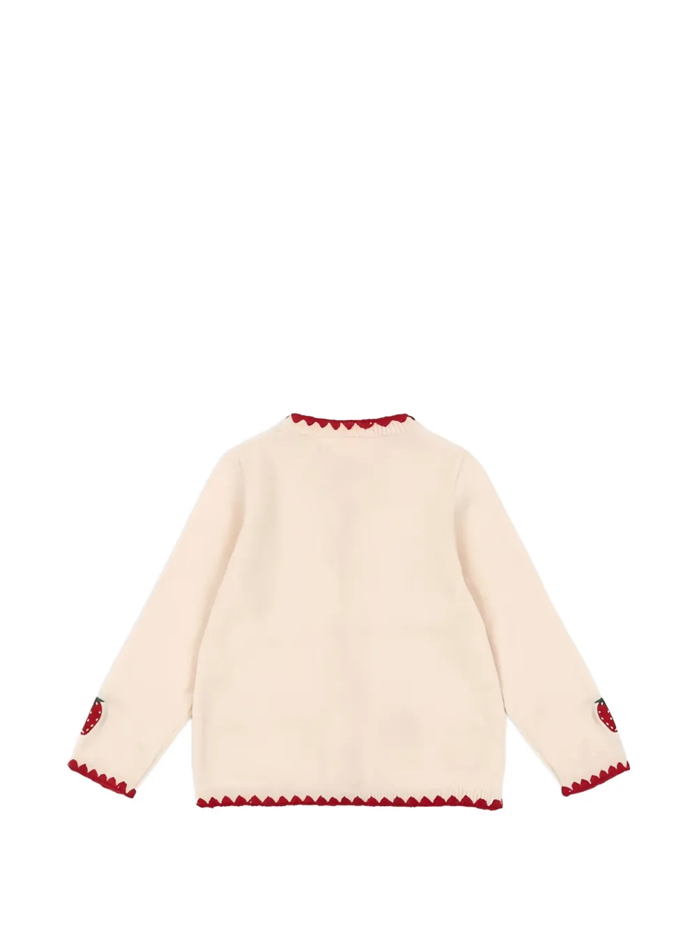 Konges Sløjd Collette strawberry-embroidery cardigan - Neutrals