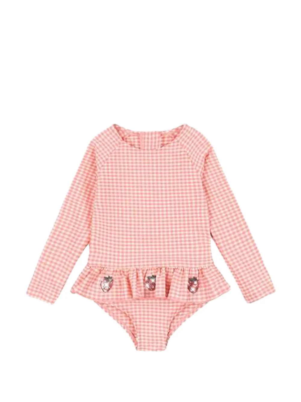 Konges Sløjd Etta strawberry-detail swimsuit - Rosa