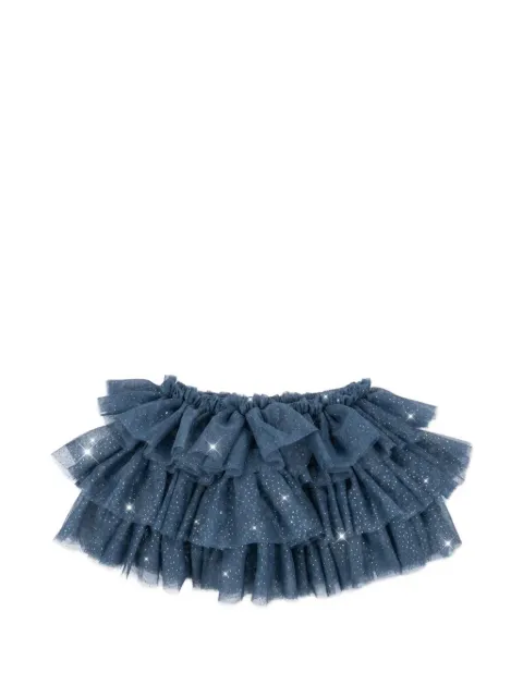 Konges Sløjd fay glitter-effect ruffled skirt