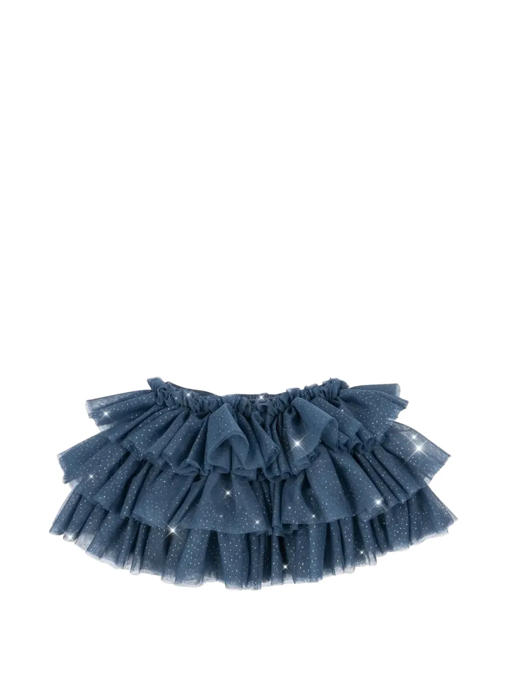 Konges Sløjd fay glitter-effect ruffled skirt Blauw