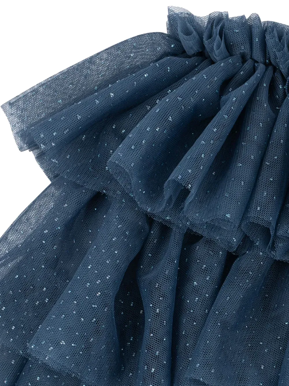 Konges Sløjd fay glitter-effect ruffled skirt Blauw