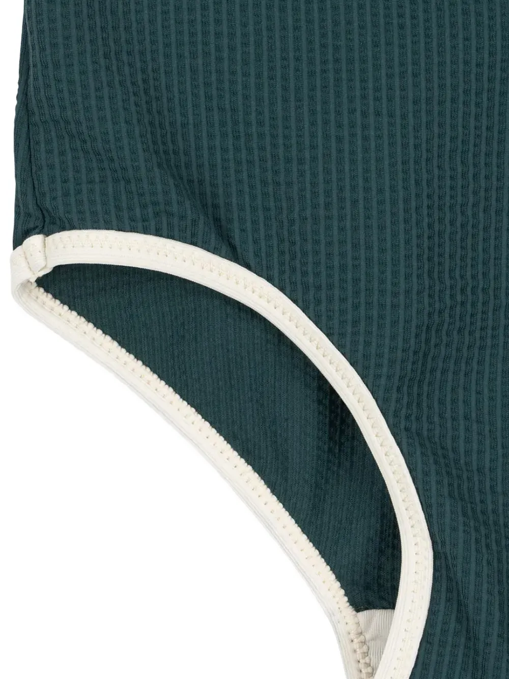 Konges Sløjd cherry-embroidered sailor-collar swimsuit Groen