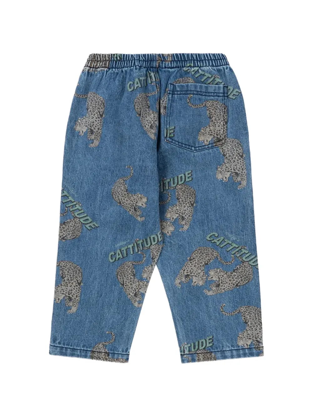Konges Sløjd Jeans met luipaardprint Blauw