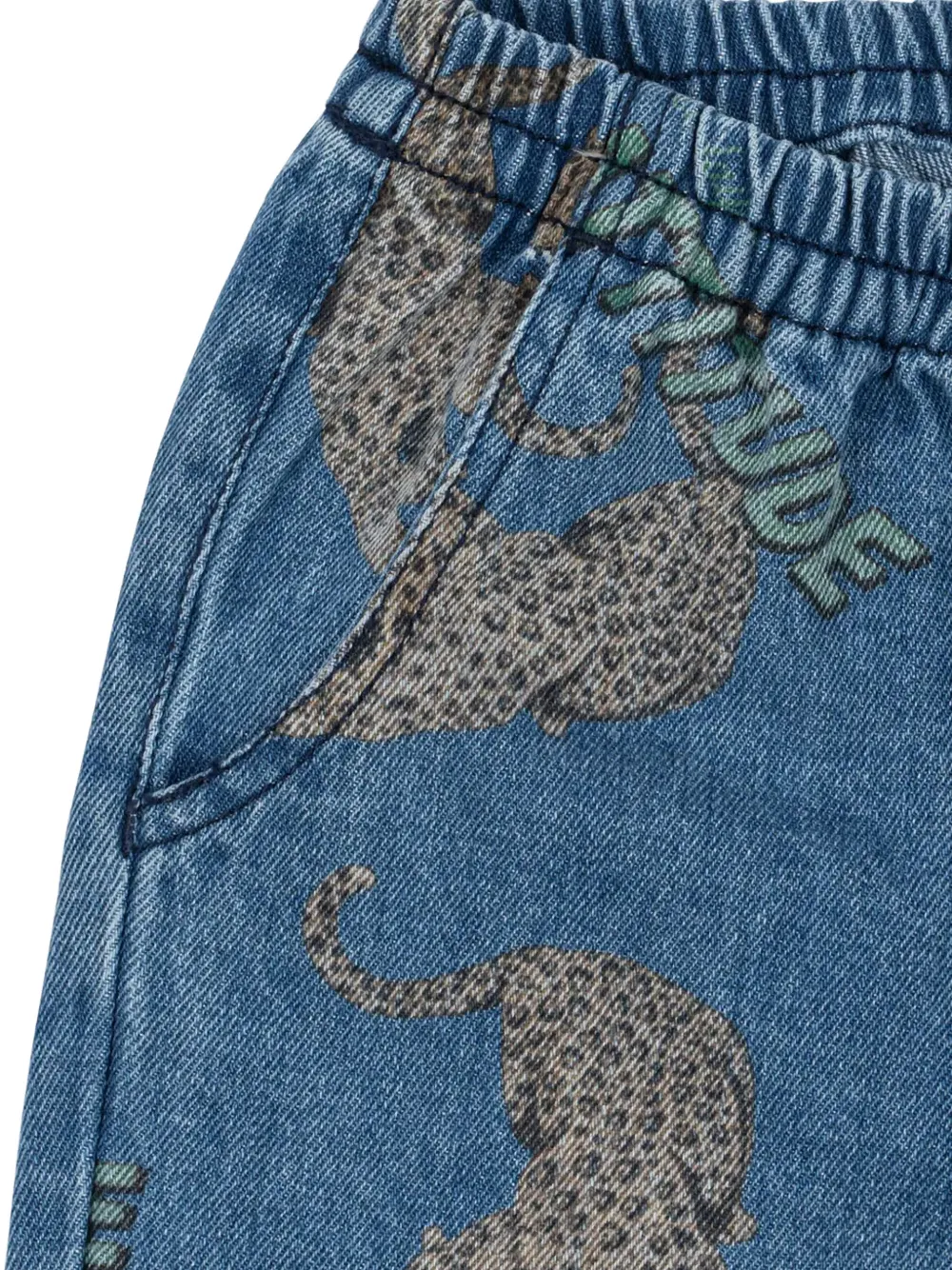 Konges Sløjd Jeans met luipaardprint Blauw