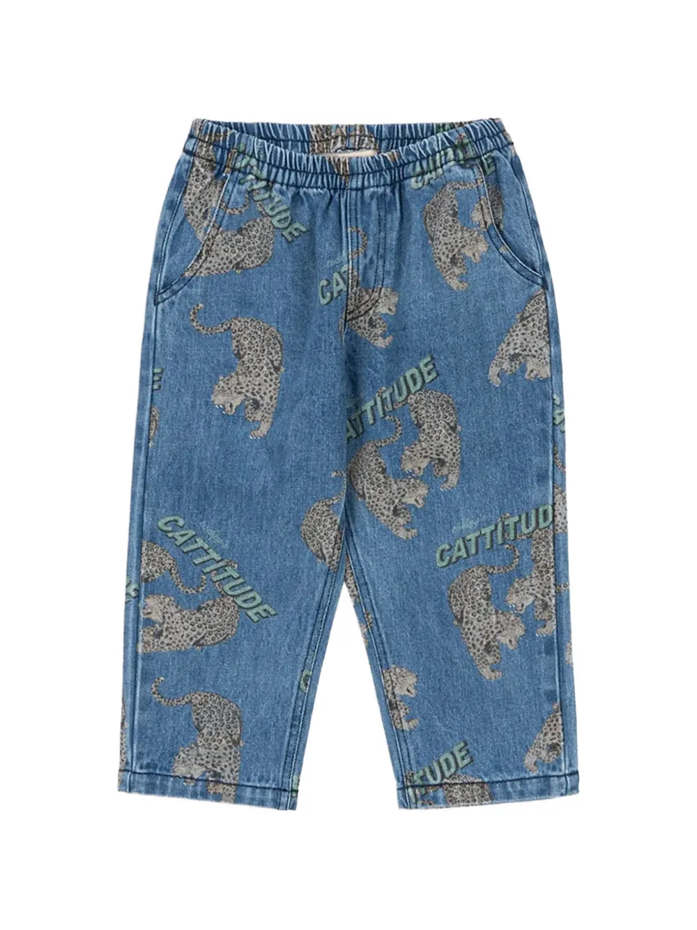 Konges Sløjd jean à imprimé léopard - Bleu Konges Sløjd jean à imprimé léopard - Bleu