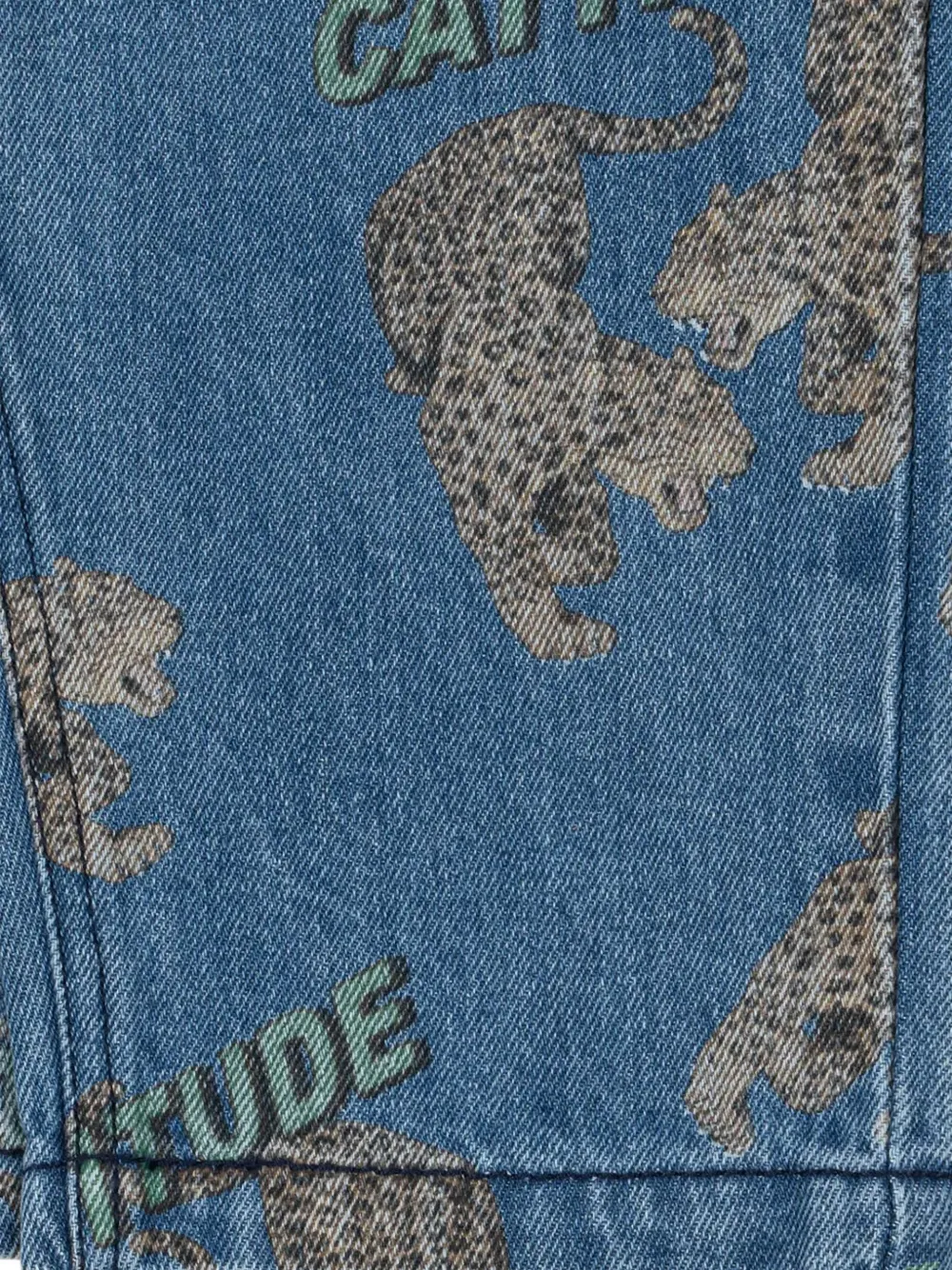 Konges Sløjd Jeans met luipaardprint Blauw
