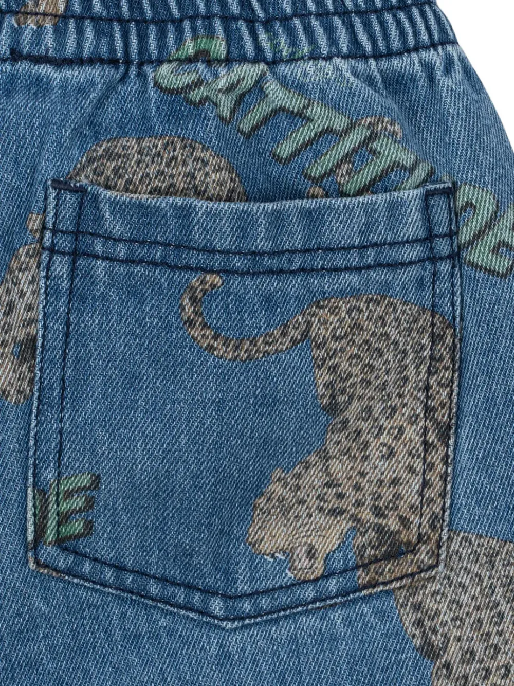 Konges Sløjd Jeans met luipaardprint Blauw