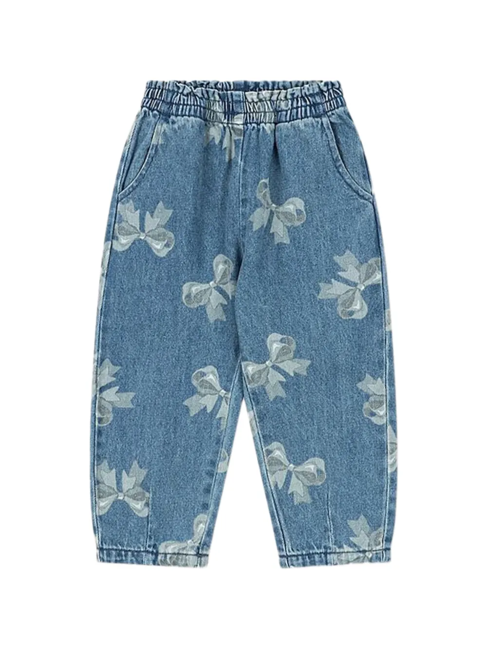 Konges Sløjd bow-print jeans - Blu