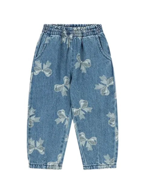 Konges Sløjd bow-print jeans