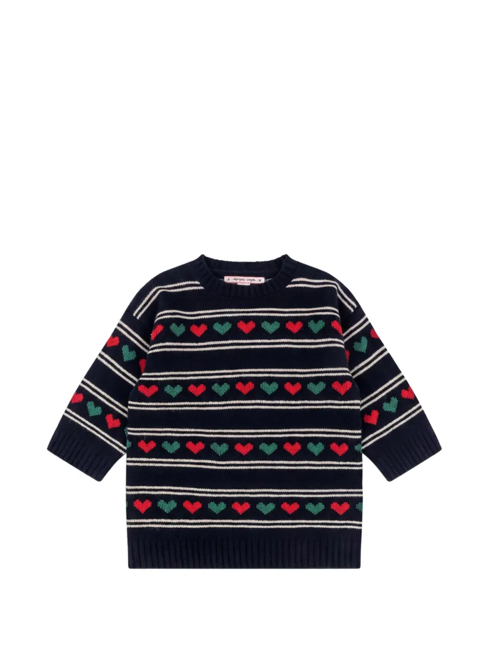 Konges Sløjd heart striped dress - Blau