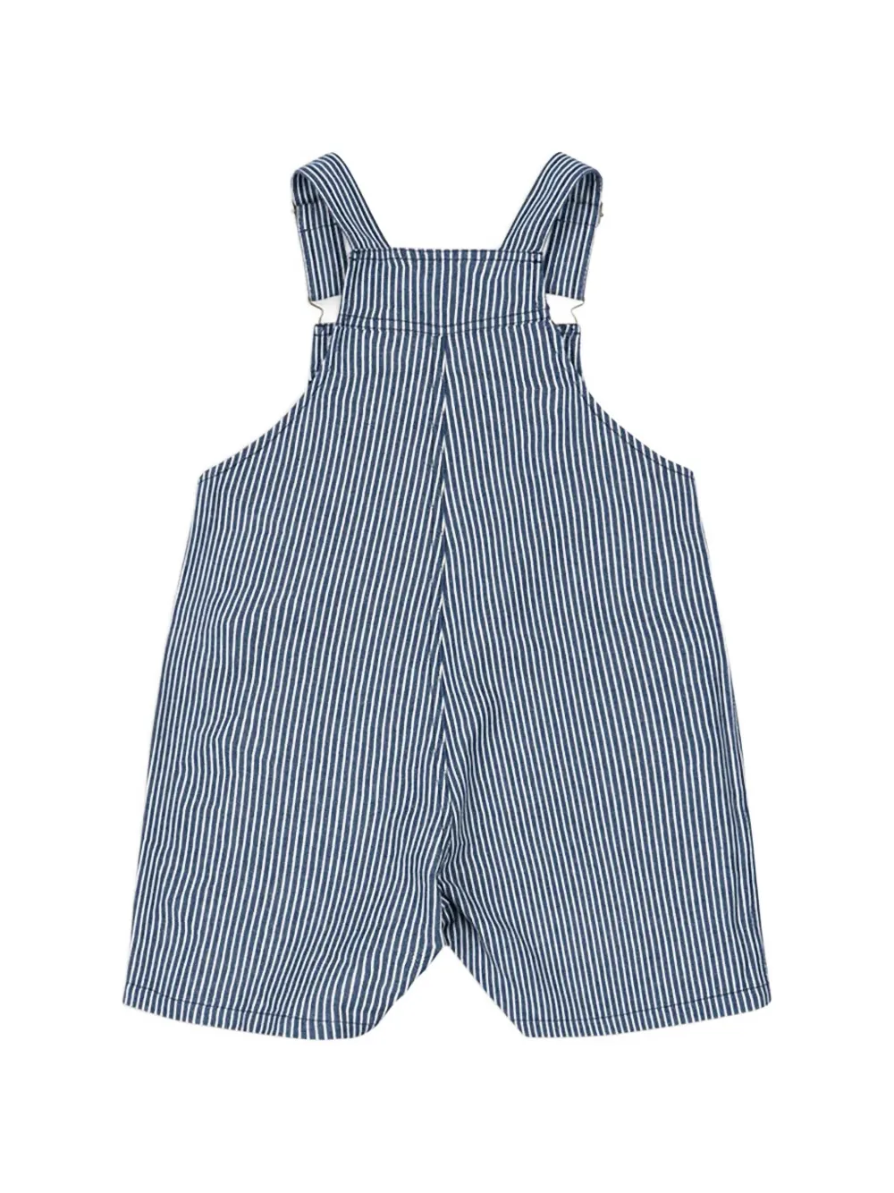 Konges Sløjd Luc stripe-print dungaree shorts Blauw