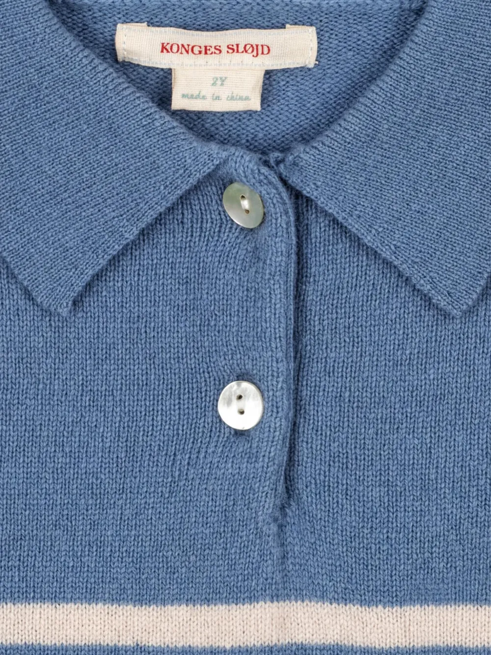 Konges Sløjd Gestreept poloshirt met kraag Blauw