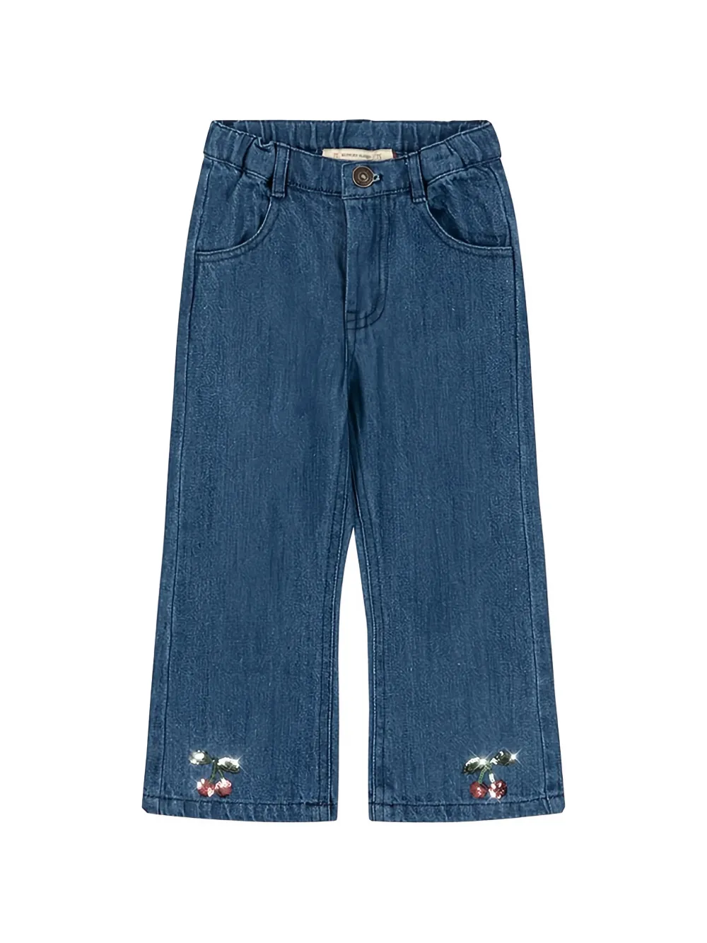 Konges Sløjd cherry-embellished jeans - Blu