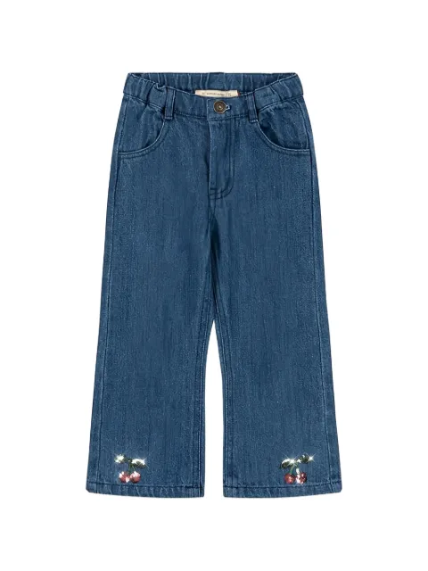 Konges Sløjd cherry-embellished jeans
