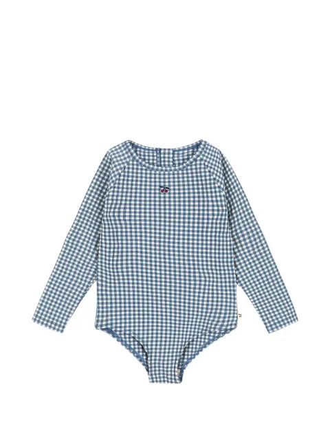Konges Sløjd gingham embroidered swimsuit