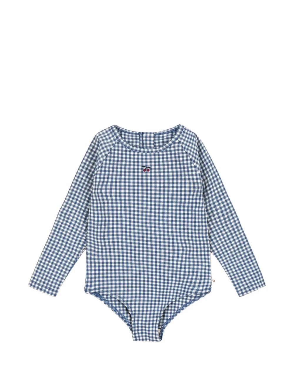 Konges Sløjd gingham embroidered swimsuit - Blau
