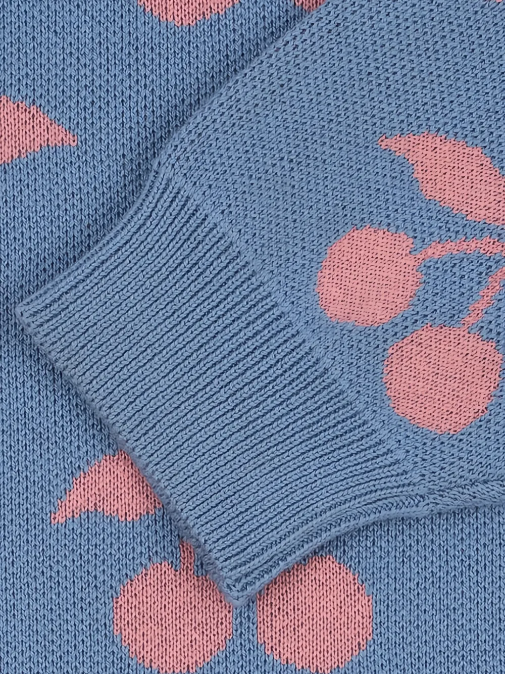 Konges Sløjd Katoenen gebreide jurk Blauw