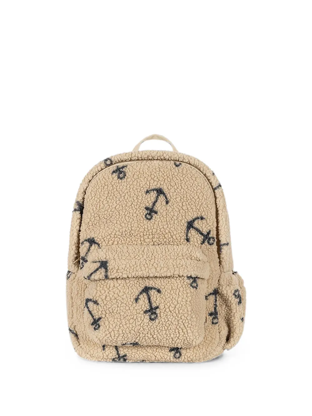 Konges Sløjd anchor-print teddy-fleece backpack - Toni neutri