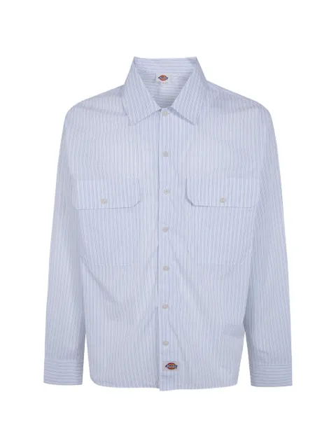DICKIES striped cotton-poplin shirt