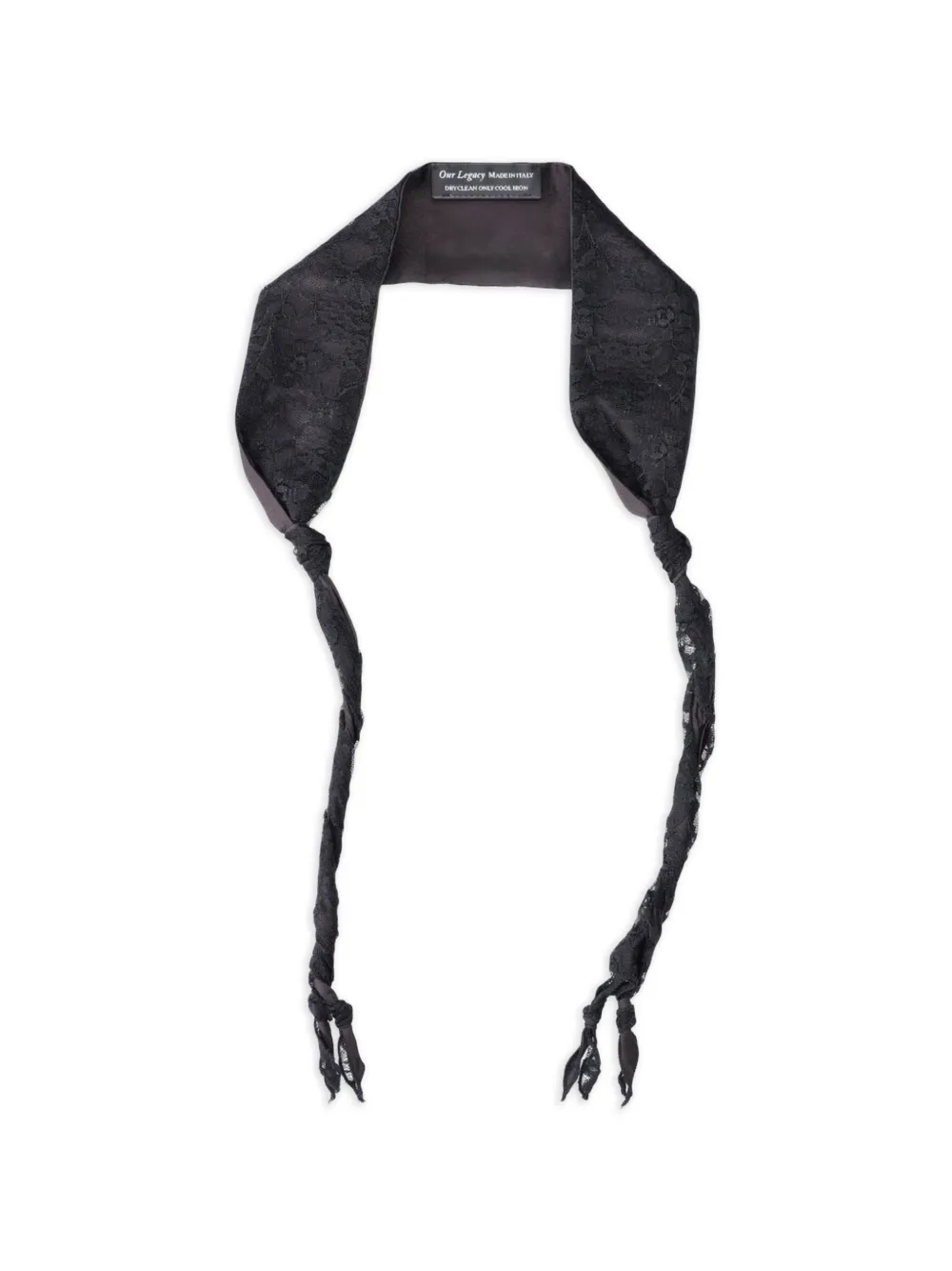 OUR LEGACY twisted lace tie - Grigio