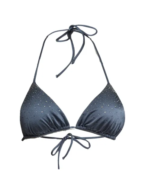 MC2 Saint Barth crystal-embellished halterneck bikini top