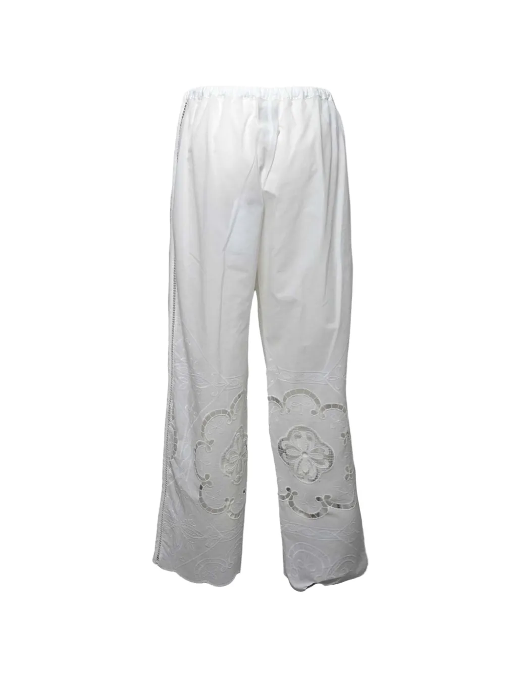  Front Street 8 Floral Trousers - White 