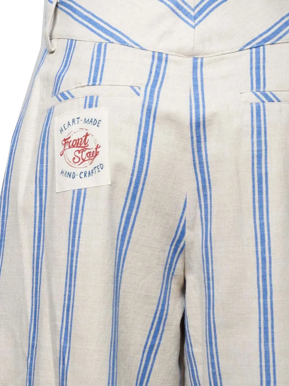  Front Street 8 Striped Trousers - White 