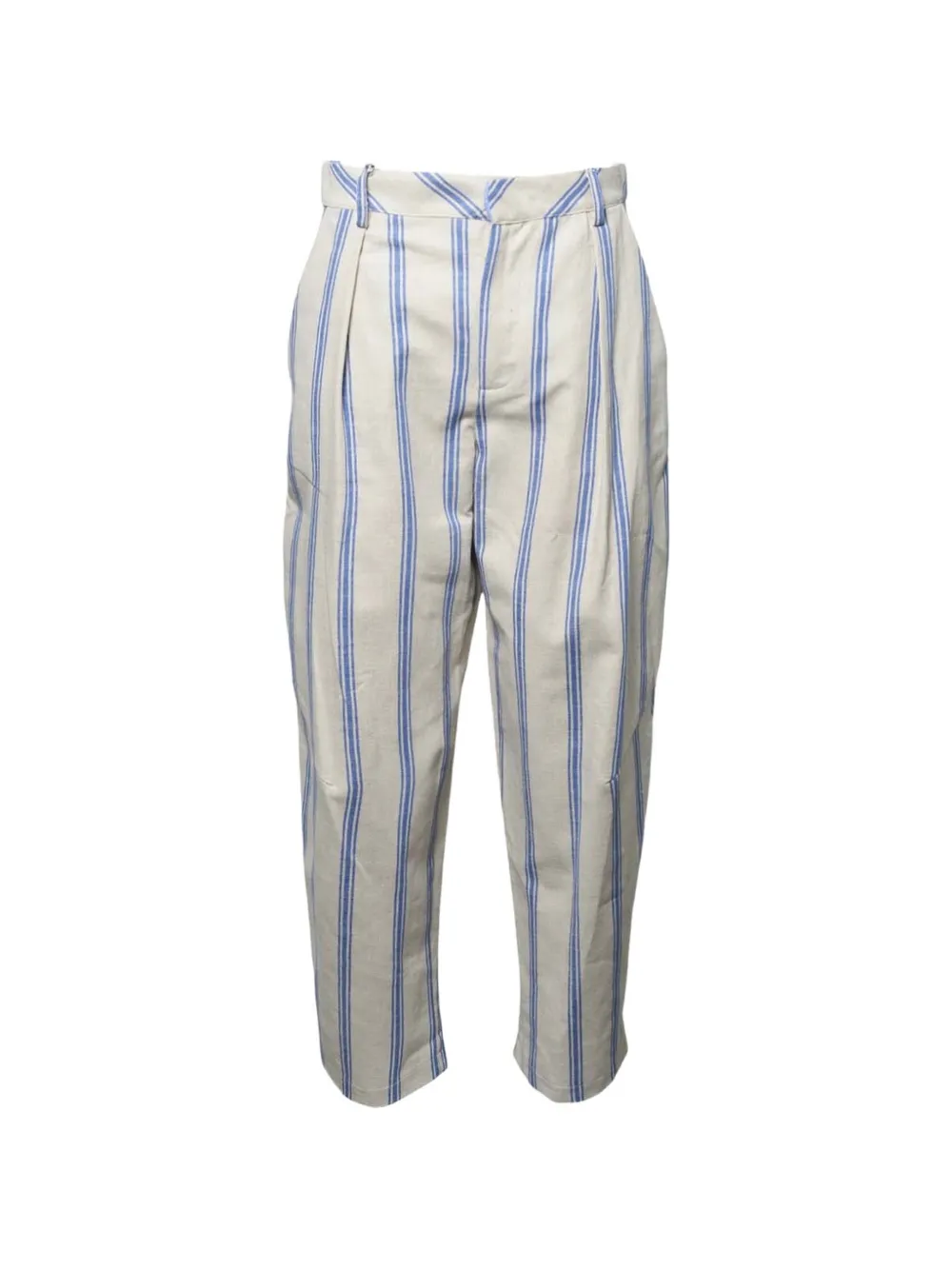 FRONT STREET 8 striped trousers - Bianco