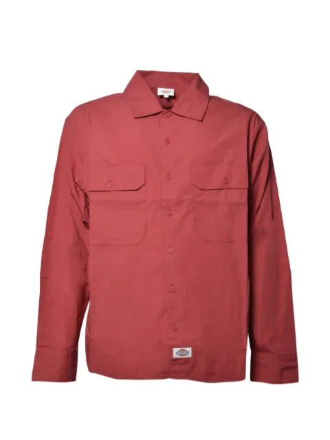 DICKIES logo-patch chest-pocket shirt