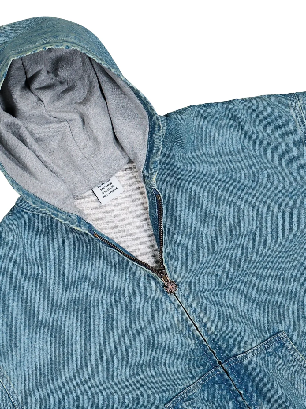 VETEMENTS Denim hoodie Blauw